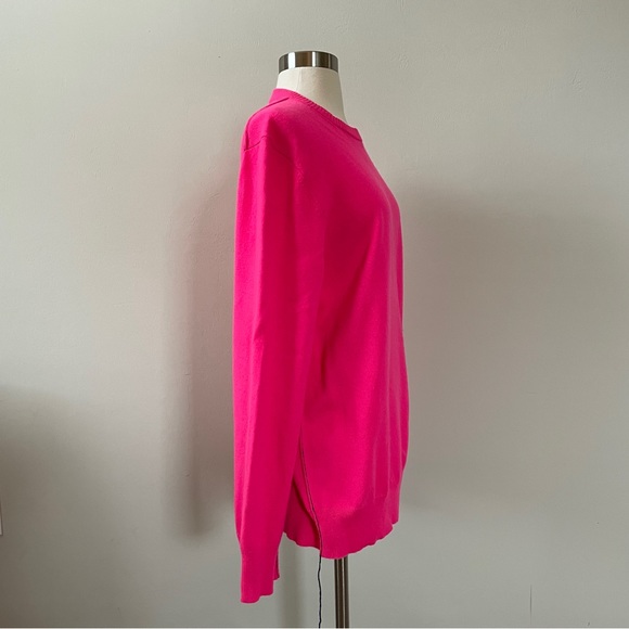 Helmut Lang Hot Pink 100% Cashmere Sweater, Size Large - Picture 6 of 9